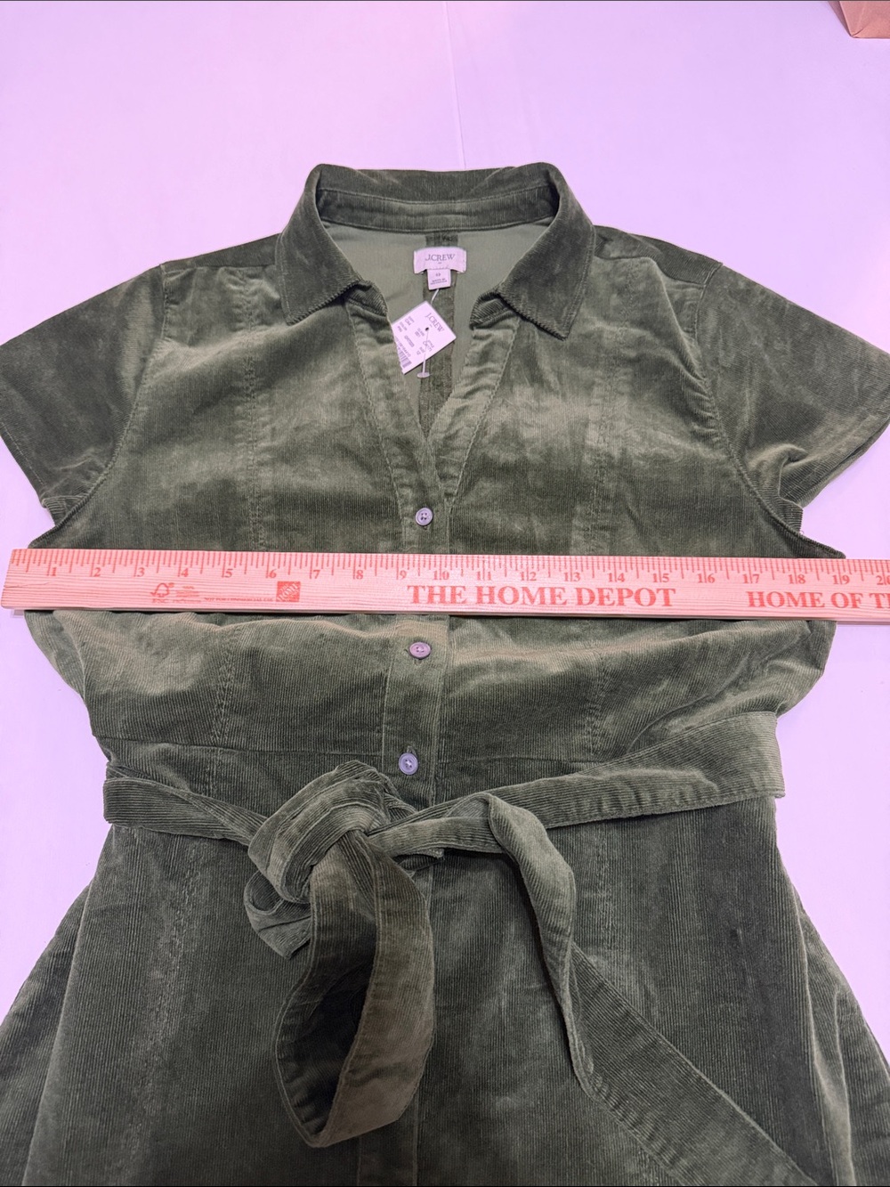 J.Crew Corduroy Tiered Midi Shirt Dress 12 NWT - Picture 5 of 6